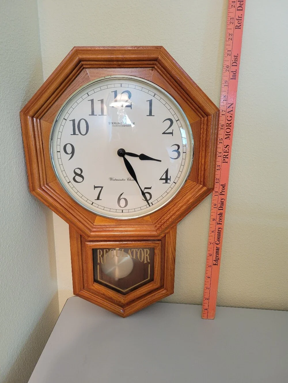 Vintage Sterling and Noble Westminster Chime Wall Clock